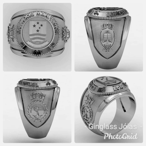 Anillo de Postgrado en Estudios Marítimos en plata de primera ley