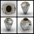 Contemporary ring of the military academy of the black needles in sterling silver (950) with gold (750) 18k