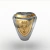 Intendancy ring of the naval school in gold (750) 18k with 950 sterling silver - Ginglass Joias3D & Modelagem3D 