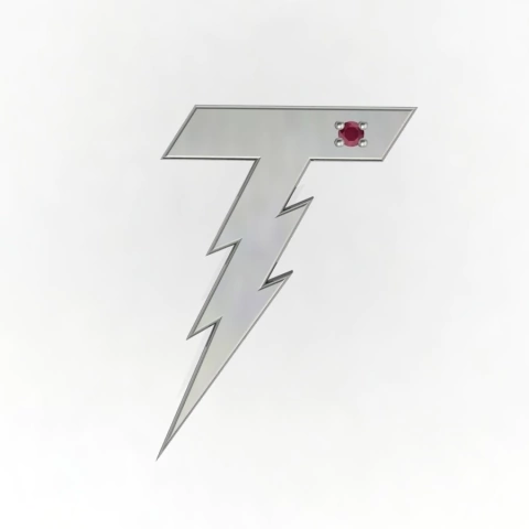 Colgante Rotan T en plata de primera ley