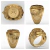 2nd army battalion police ring in gold (750) 18k