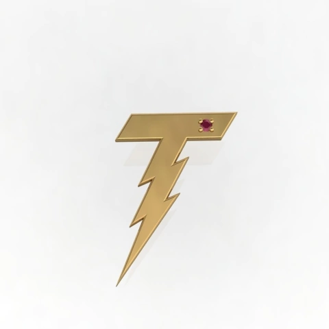 Colgante rotan T de oro 750