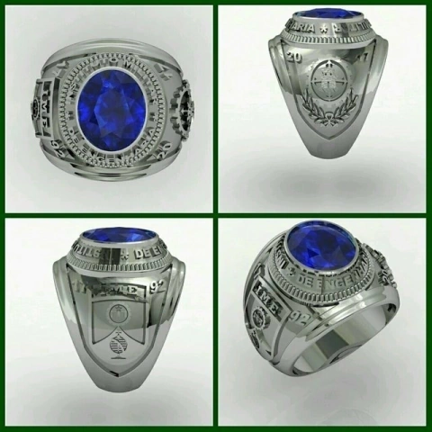 Traditional Military Institute of Engineering Ring in Sterling Silver