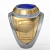 Rotating wings ring in 18k gold with sterling silver - Ginglass Joias3D & Modelagem3D 
