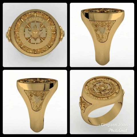 Anillo de grupo marítimo 750 en oro de 18 k