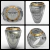 Personalized musician master ring in sterling silver (950) with gold (750) 18k