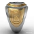 Anel adjunto de comando em ouro (750) 18k com prata de lei (950) - Ginglass Joias3D & Modelagem3D 