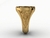 Anel cruz coroada em ouro 18k - Ginglass Joias3D & Modelagem3D 