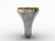 Anel cruz coroada em ouro 18k com prata de lei - Ginglass Joias3D & Modelagem3D 