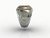 Anel operador de sonar em prata de lei com ouro 18k - Ginglass Joias3D & Modelagem3D 