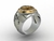 Anel s.w.a.t Country of El Paso Texas em prata de lei com ouro 18 k - loja online