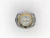 Brazilian navy boiler ring in sterling silver with 18k gold - buy online