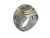 Imagem do Anel do grupamento aeromovel da pmerj em prata de lei com ouro 18k