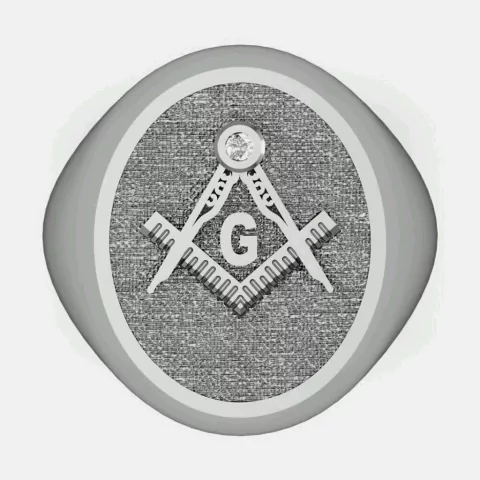 Anel Maçonaria em Prata