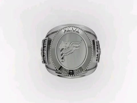 Anel Cia Precursores Paraquedista Personalizado em Prata