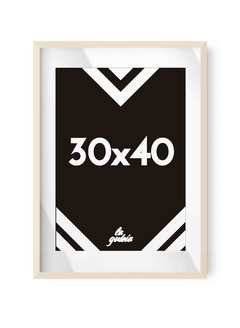 Marco 30x40 Doble Vidrio Natural