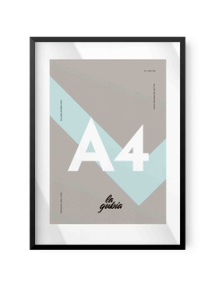 Marco A4 (21x30cm) Doble Vidrio Negro
