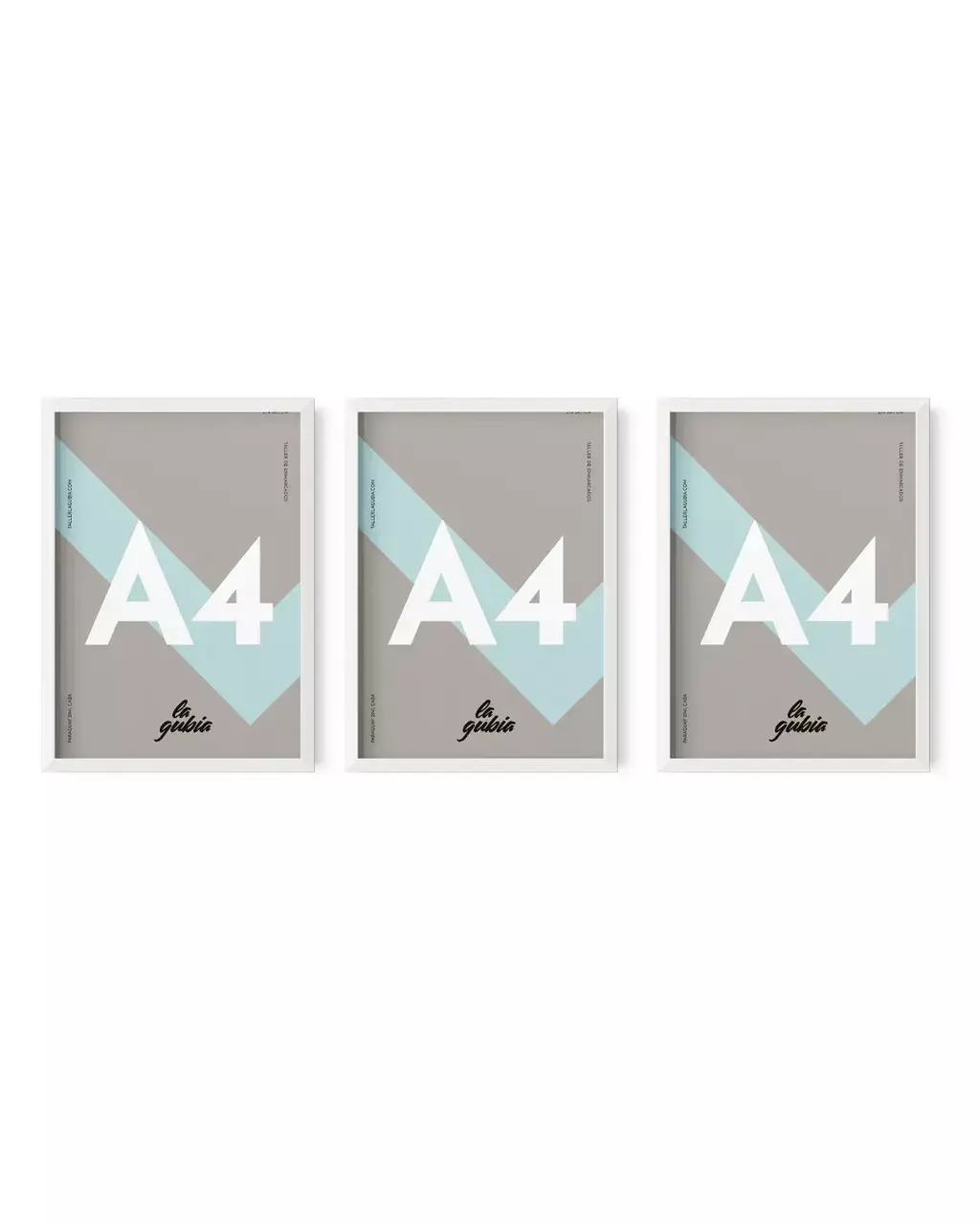 Pack x3 cuadros A4 Blanco