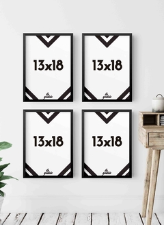 Pack x4 Portarretratos 13x18 Negro
