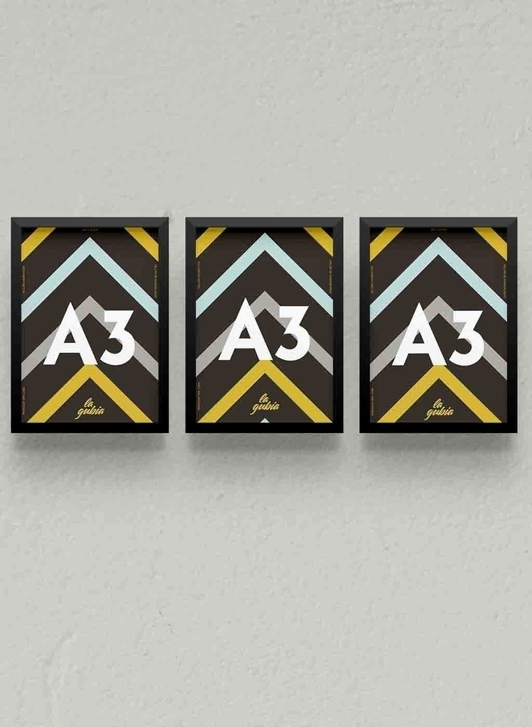 Pack x3 cuadros A3 Negro