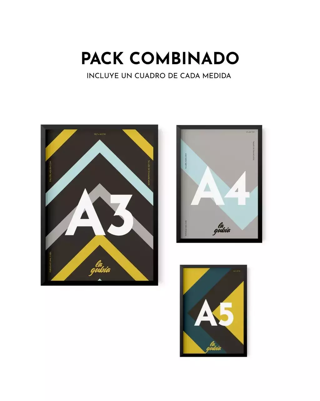 Pack combinado A3/ A4/ A5 Negro