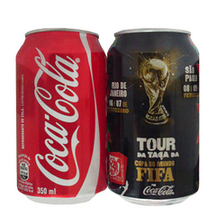 LATA VAZIA REFRIGERANTE COCA COLA TOUR DA TAÇA FIFA 350 ML ALUMINIO BRAZIL