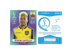 FIGURINHA COPA FIFA 2022 ECUADOR BYRON CASTILLO Nº ECU 6