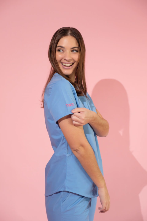 CHAQUETA RENÉ MUJER CELESTE - comprar online