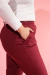 PANTALÓN RENÉ MUJER BORDO - tienda online