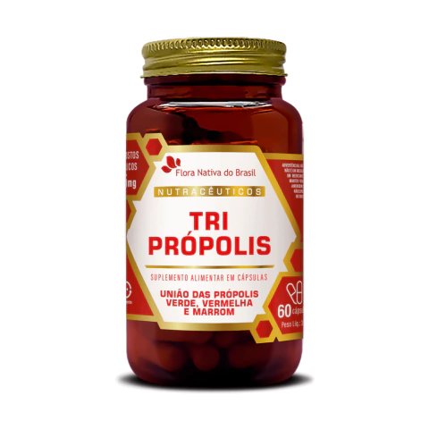 Tri Própolis - Própolis Verde, Vermelha e Marron 500mg com 60 cápsulas Flora Nativa - comprar online