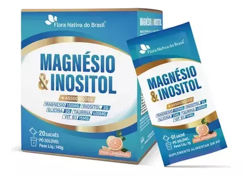 Magnésio & Inositol + associação Sabor Pink Lemonade 20uni