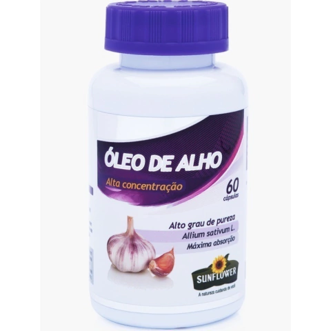 Óleo de Alho (700mg) 60 cápsulas - Sunflower