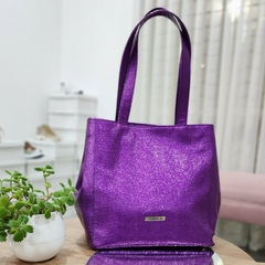 Tote Aleli charol quebrado violeta
