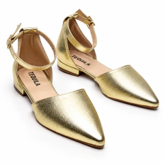 Balerinas FRIDA metalizado Oro platino
