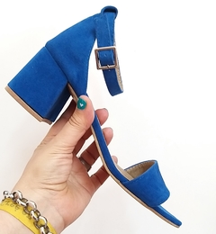 Sandalias ALMA gamuzado azul francia