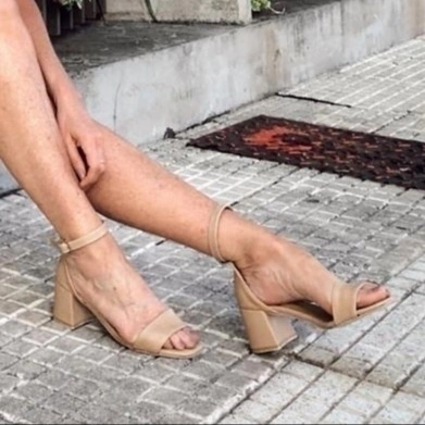 Sandalias ALMA beige ecocuero liso