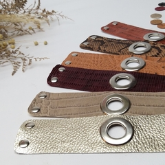 Pulseras AFRODITA cuero vacuno colores tierra - comprar online