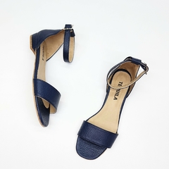 Sandalias STELLA azul marino graneado