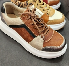 Zapatillas SERENIDAD cuero vacuno