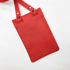 Portacelular JACINTO ecocuero graneado bordó - comprar online