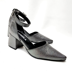 Stilettos LETIZIA metalizado peltre