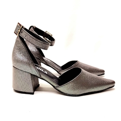 Stilettos LETIZIA metalizado peltre - comprar online