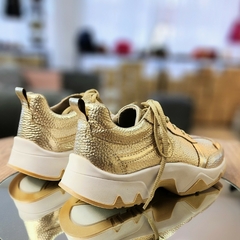 Zapatillas ALEGRÍA Cuero vacuno metalizado platino en internet
