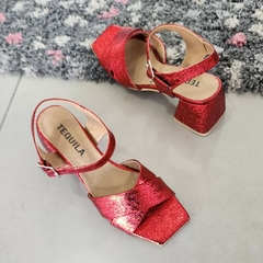 Sandalias ALEXIA metalizado rojo - comprar online