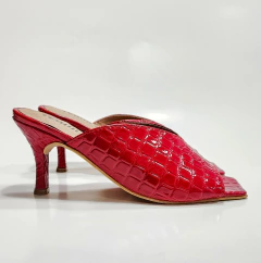 Sandalias VALENTINA croco charol rojo - Tequilaonline