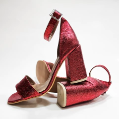 Sandalias ZAIRA metalizado rojo - comprar online