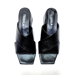 Suecos LOLA metalizado negro - comprar online
