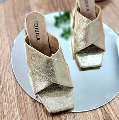 Suecos LOLA metalizado oro platino - comprar online
