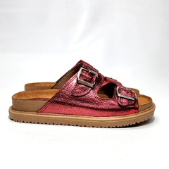 Sandalias PAOLA metalizado rojo - comprar online