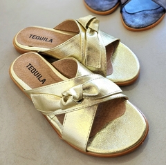 Sandalias ELENA metalizado platino